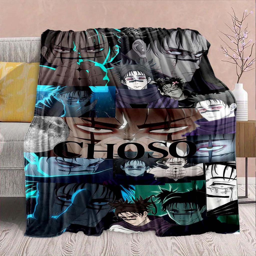 Jujutsu Kaisen Flannel Premium Blanket Soft Warm Throw Lightweight Plush Sofa Bed Home Decor -QJY