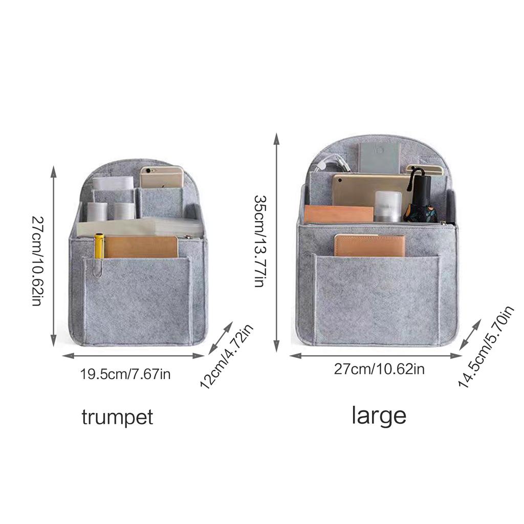 Backpack Organizer Insert Small Bag Divider Shoulder Bag Handbag Felt Insert Pocket Large Rucksack Lady Purse Insert Bag