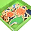 DJECO Crazy Animal Magnets, Educational Toy, Wooden Puzzle, Educational Magnetic Whiteboard, Nordic Montessori Style, Ages 2, 3, 4, 5, 6, Boys and