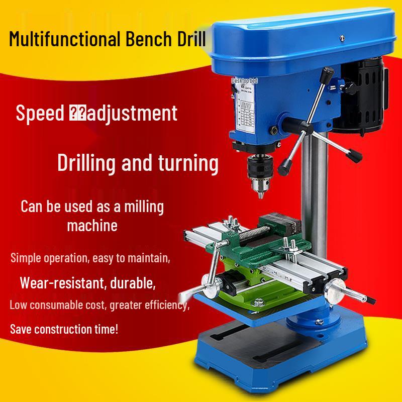 Versatile 220V Mini Bench Drill Press with 13mm Capacity & Variable Speed