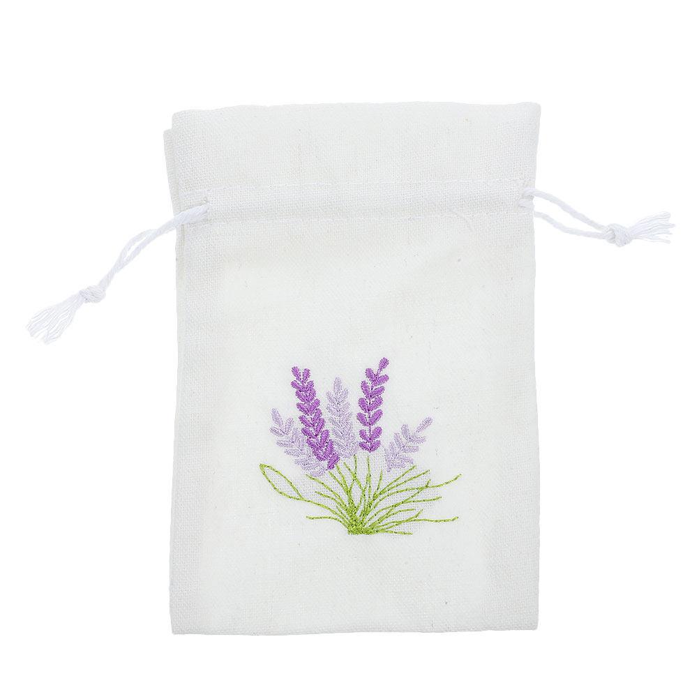 Empty Lavender Pattern Fabric Sachet Bag Drawstring Closure for Dried Herbs Closets Drawers Suitcases Wedding Favor Pouches