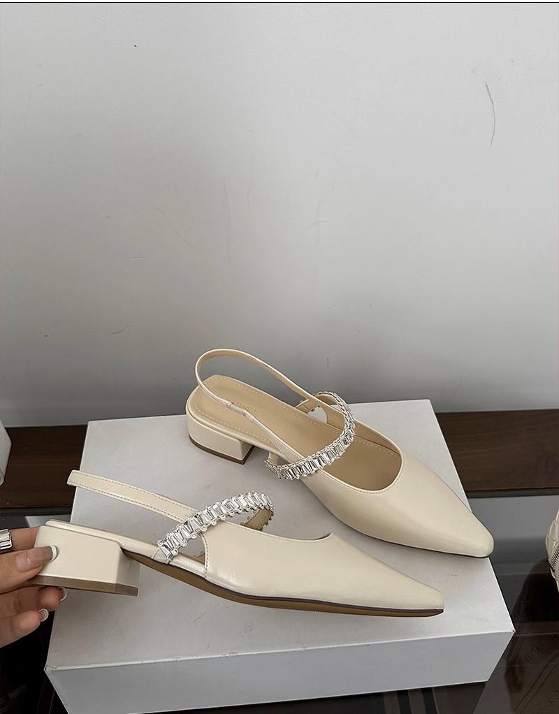 

Женские босоножки с сумкой из стразов, лето 2025, новый толстый каблук, острый носок, открытые, на высоком каблуке, туфли-лодочки 40