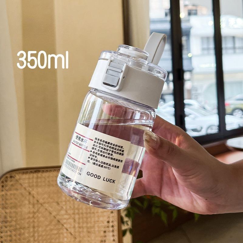 

Portable Plastic Water Bottle Sports Fitness Large Capacity Transparent Cup with Tea Compartment Outdoor Anti-drop Water Bottle 1pc