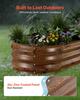 2 Pack Galvanized Raised Garden Beds, 1200 x 600 x 300 mm, Oval Metal Planter Boxes Kit Outdoor, Bottomless Garden Box with Gloves, Alu-Zinc, for