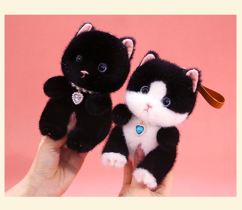 Calico Cat Plush Doll Keychain - Cute & Comforting Birthday Gift