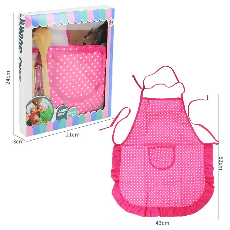 Conjunto de Casa de Brincar Infantil para Confeitaria e Fantasia, Avental Simulação Rolo Batedor de Ovos Modelo Brinquedo de Cozinha