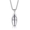 Rockyu Men's Stainless Steel Silver Memorial Pendant with Six-Character Mantra, Ashes Container, Memorial, Amulet Necklace, Stylish Religious