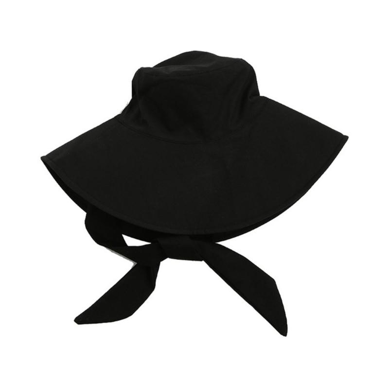 

Портативний капелюх-відро Капелюх для повсякденного носіння Однотонний капелюх-рибалка Подарунок для любителів кемпінгу, скелелазіння, кемпінгу чорний