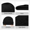 Berretto a Cuffia con Croce Ortodossa Bianca Unisex Donna Cappello in Maglia Cappello a Calza Cappello Lento a Teschio Caldo Cappello di Copertura Cappello in Maglia Nero