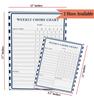Inkdotpot Magnetic  Whiteboard Weekly Chores Charts Chore  Chart For  Refrigerator  - Dry Erase Behavior Chart For Kids
