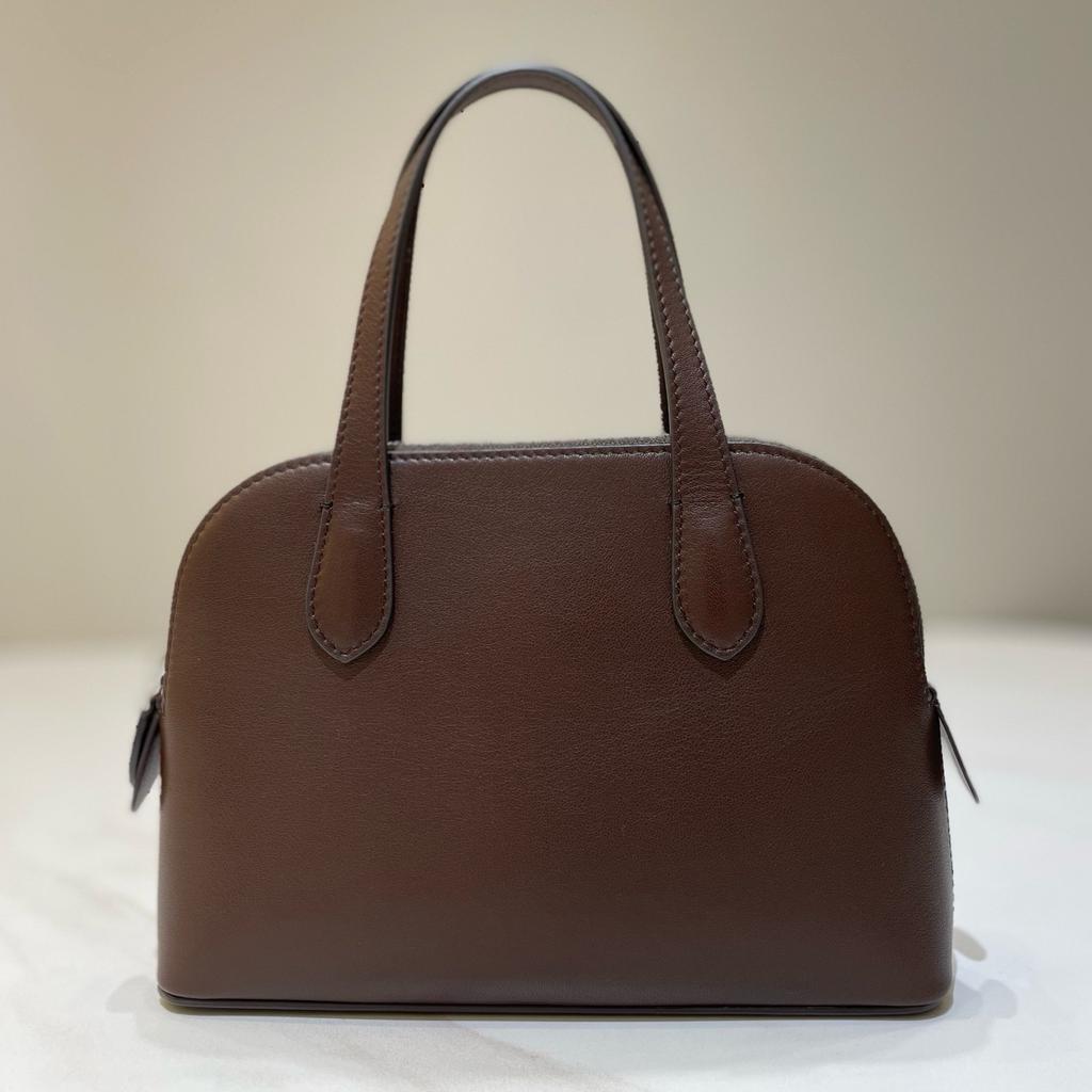 Niche first-layer cowhide minimalist 2026 new spring and summer shell bag single shoulder crossbody portable commuter bowling bag