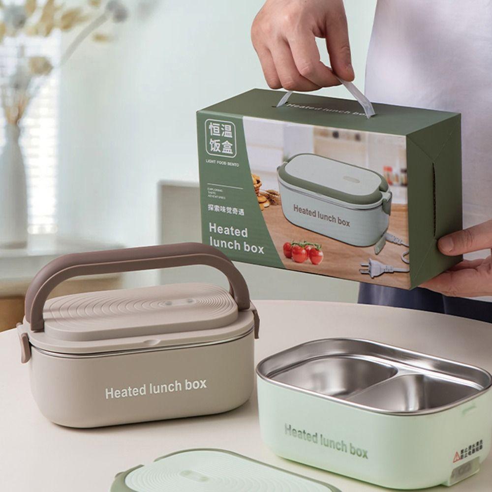 Langlebige 304 Edelstahl Elektrische Lunchbox zum Einstecken Konstante Temperatur Lebensmittel Erwärmer Behälter 1000ml Beheizte Lunchbox