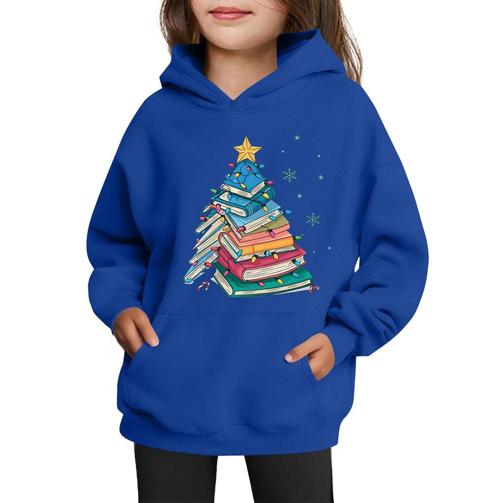 Sweatshirts für Teenager-Mädchen Hoodies Langarm Kordelzug Pullover Niedlicher Aufdruck Übergroßer Hoodie Weihnachten