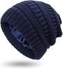 Womens Winter Warm Knitted Hat Satin Silk Lined Cable Knit Beanie Chunky Slouchy Skull Cap