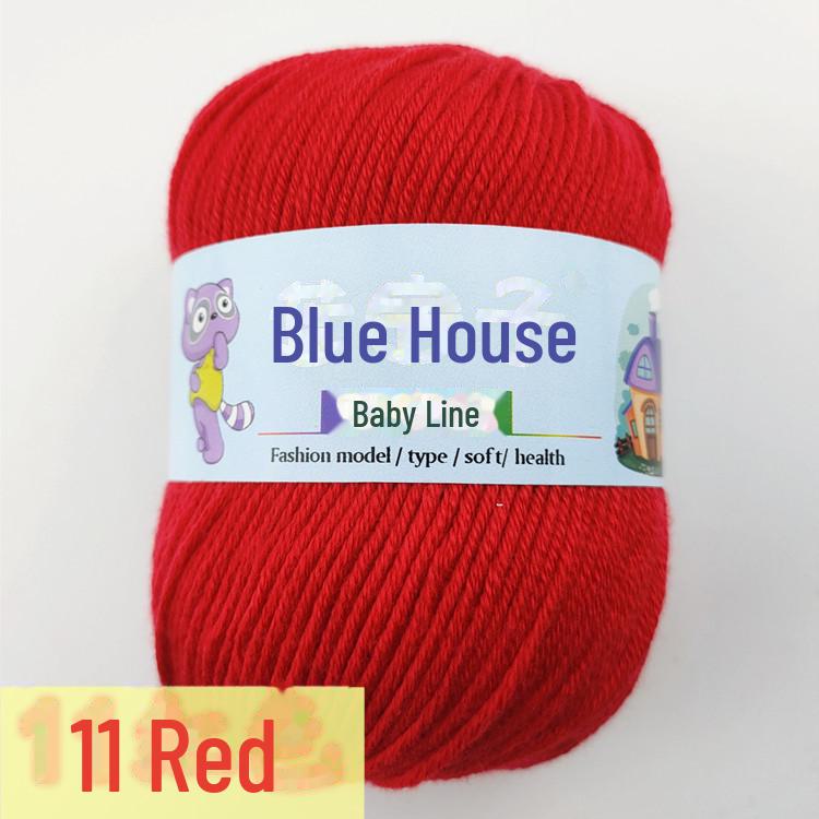 Blue Barbie Baby Yarn - 6-Strand, DIY Hand-Woven for Scarves and Slippers, Fine Hook