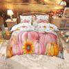 Homewish Harvest Pumpkin Duvet Cover Set Happy Fall'Y All Bedding Set Thanksgiving Theme Bed Set Room Decor