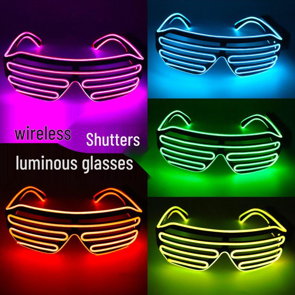 LED Luminous Wireless Disco Glasses - Party & Bar Props for Electronic Music