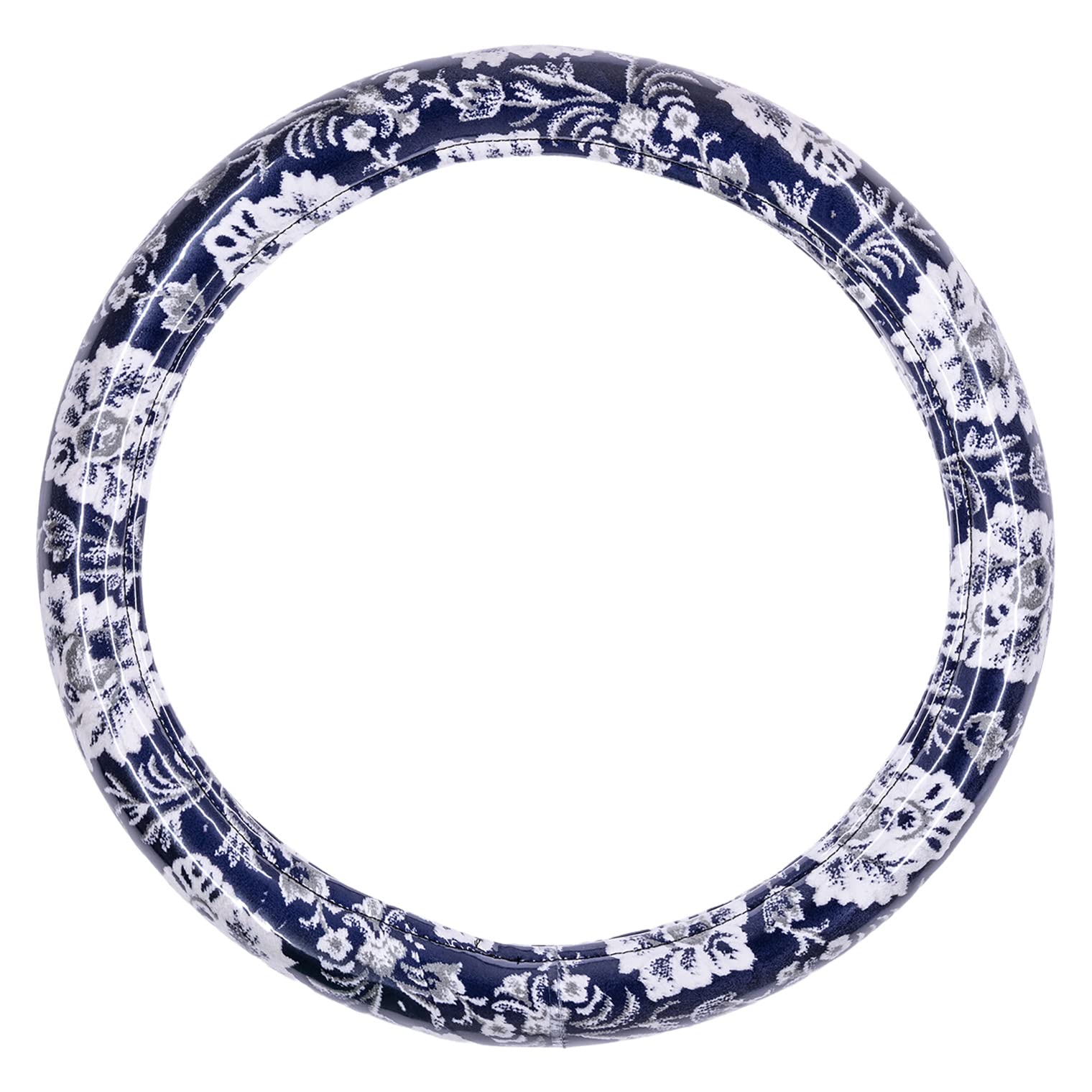 

Miyabi Truck Truck Truck Kinkazan Extra Thick Steering Wheel New Lattice ML (MIYABI) Supplies, Parts, Interior, Cover, Pattern, Navy, (39-40cm)