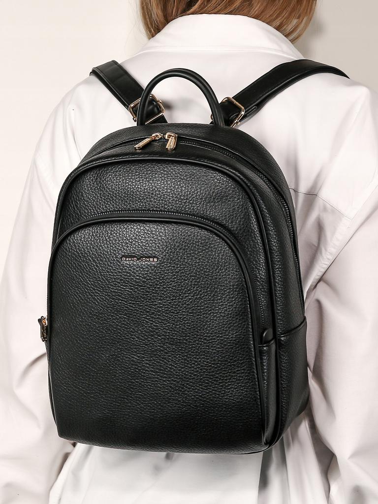 David Jones Women's Urban Backpack, Eco-leather, Black