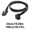 SFF 8087 to 90 Degree MiniSAS 8643 Internal Coaxials Cable for Connection of Hard Drives and Servers