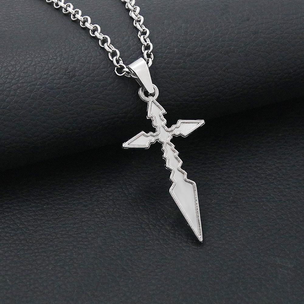 Anime Saber Pendant Necklace Emiya Cross Jewelry Accessories for Women Men Gifts