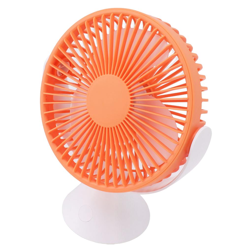 3 Speed Desktop Table Top Fan Hanging Stand Dual Use USB 360 degrees  Rotation Camping Tent Ceiling Fan 1500mAh Orange