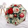 Roses,Stained Automatic Folding Umbrella Compact 8 Rib Design,Unique Style,Suitable for Everyday Outdoor Use,Perfect Gift for Friends