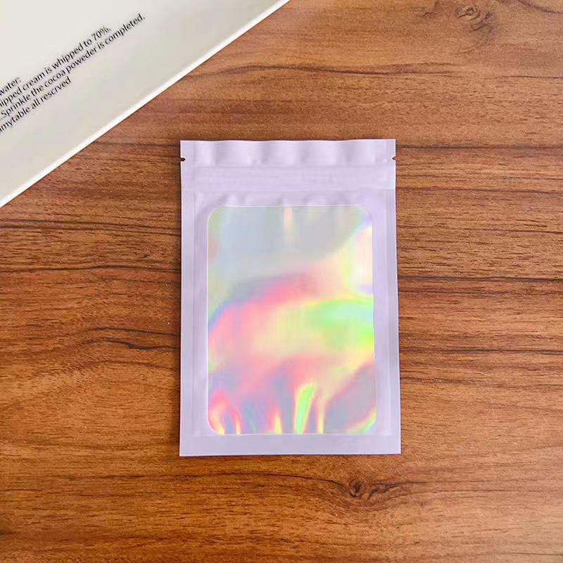 Dazzling Laser-Color Self-Sealing Jewelry Storage Bag with Thickened Material