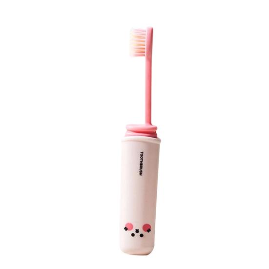 Student Toothbrush with Dust-Proof Storage Bristle Sensitive Gums Tube Soft Compact Portable Travel Toothbrush