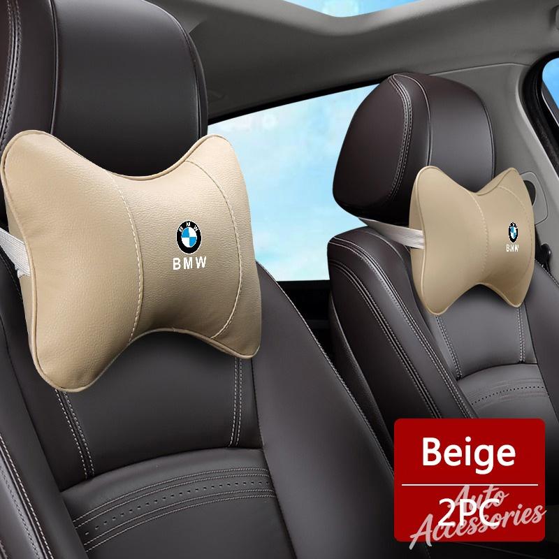 Car Seat Neck Pillow Headrest Rest Cushion Leather Accessories For BMW 1 3 5 7 Series X1 X3 X5 F10 F15 F16 F20 M3 M4 E34 sticker ulcr72
