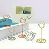 Pack of 10 Heart Shape Place Card Holders Table Number Stand Wire Photo Clip Holder Table Card Holders for Wedding