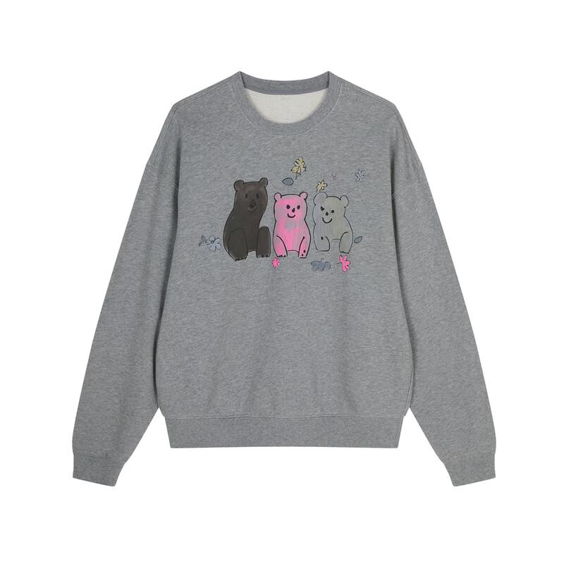 JNBY 2024 Autumn Animal Print Loose Fit Round Neck Sweatshirt