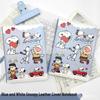 A5 Apple Star Cartoon Leather Notebook – Trendy Hardcover with Full-Color Pages for Students