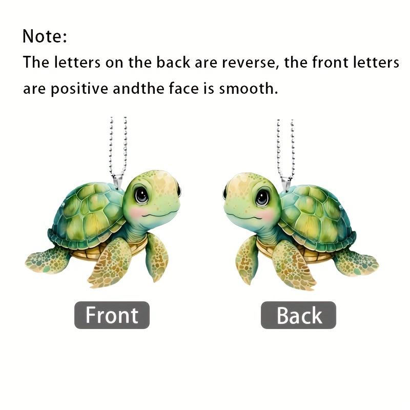 2D Acrylic Turtle Pendant: Add a Cute Touch to Your Car, Bag, and Keys!