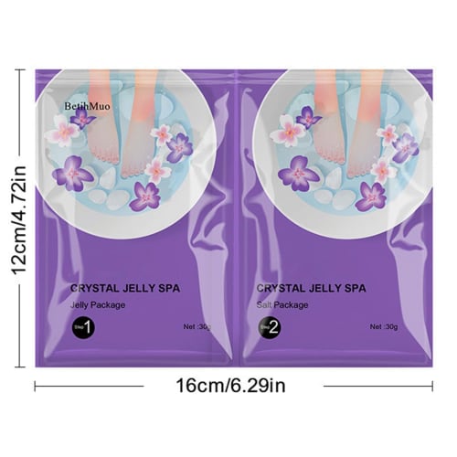 Pedikyr Jelly Spa Fotbad, Pedikyr Jelly Fotbad, Krystall Jelly Spa Fotbad, Pedikyr Fotbad for Tørre Føtter - Foryngende Fotspa-bad, Foo