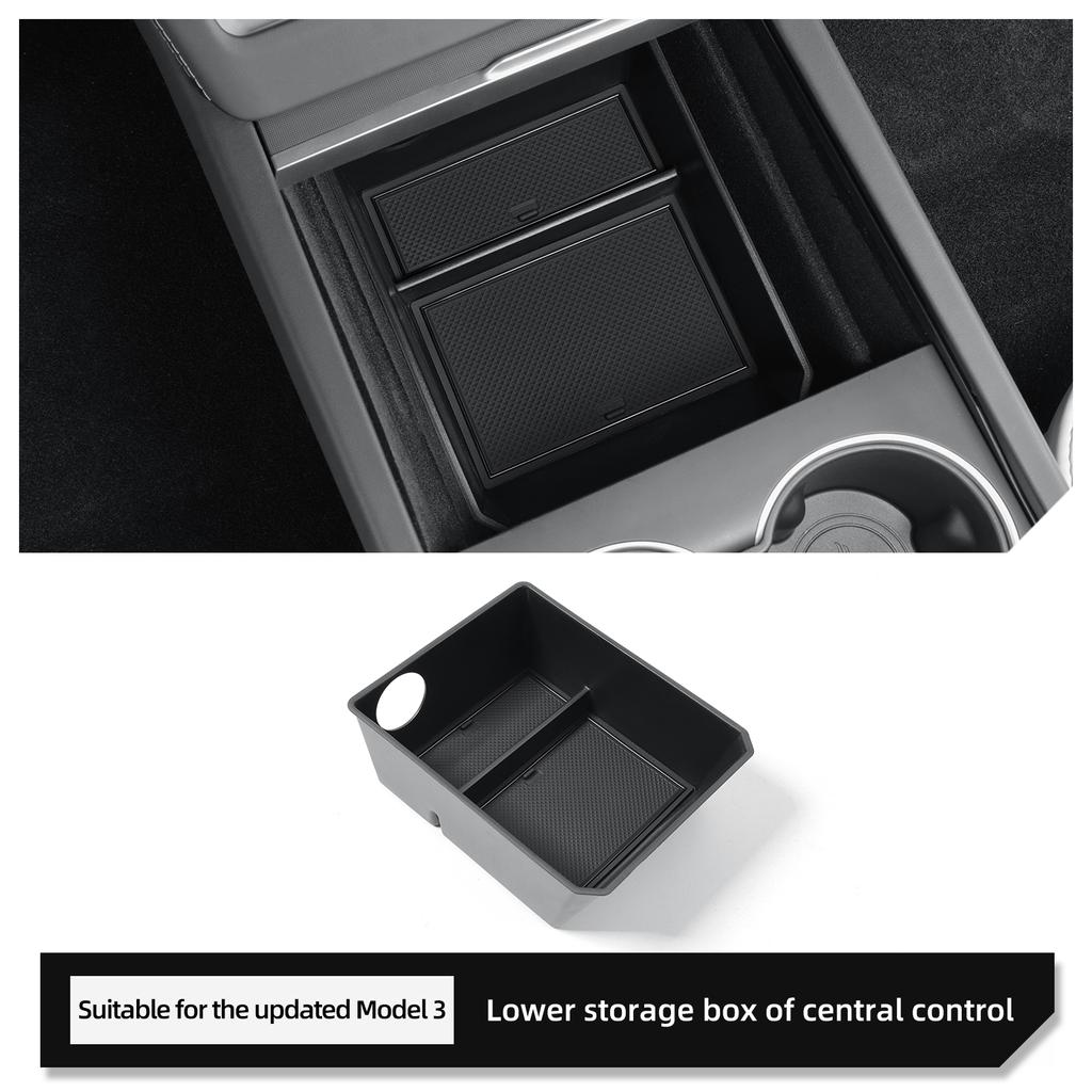 Pentru Tesla Model 3 Highland 2025 Cutie de Depozitare Consola Centrală Tavă Strat Inferior Aranjare Accesorii Auto