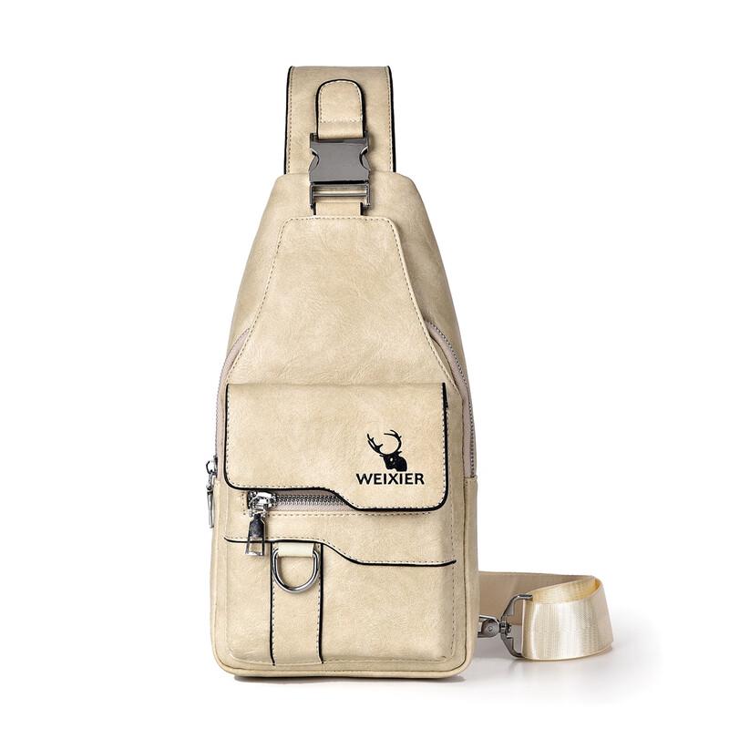 Vixier Men s Retro Waterproof Crossbody Chest Bag