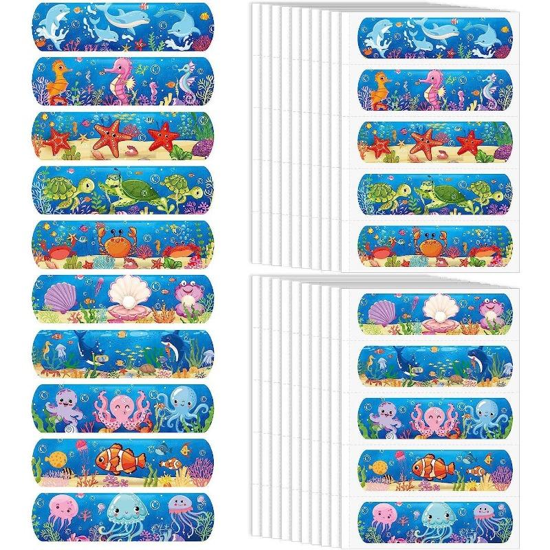 10Pcs Starry Night Sky Mermaid Horse Band Aid Cartoon Wound Plaster for Kids Children Girls Rising Patch Adhesive Bandages