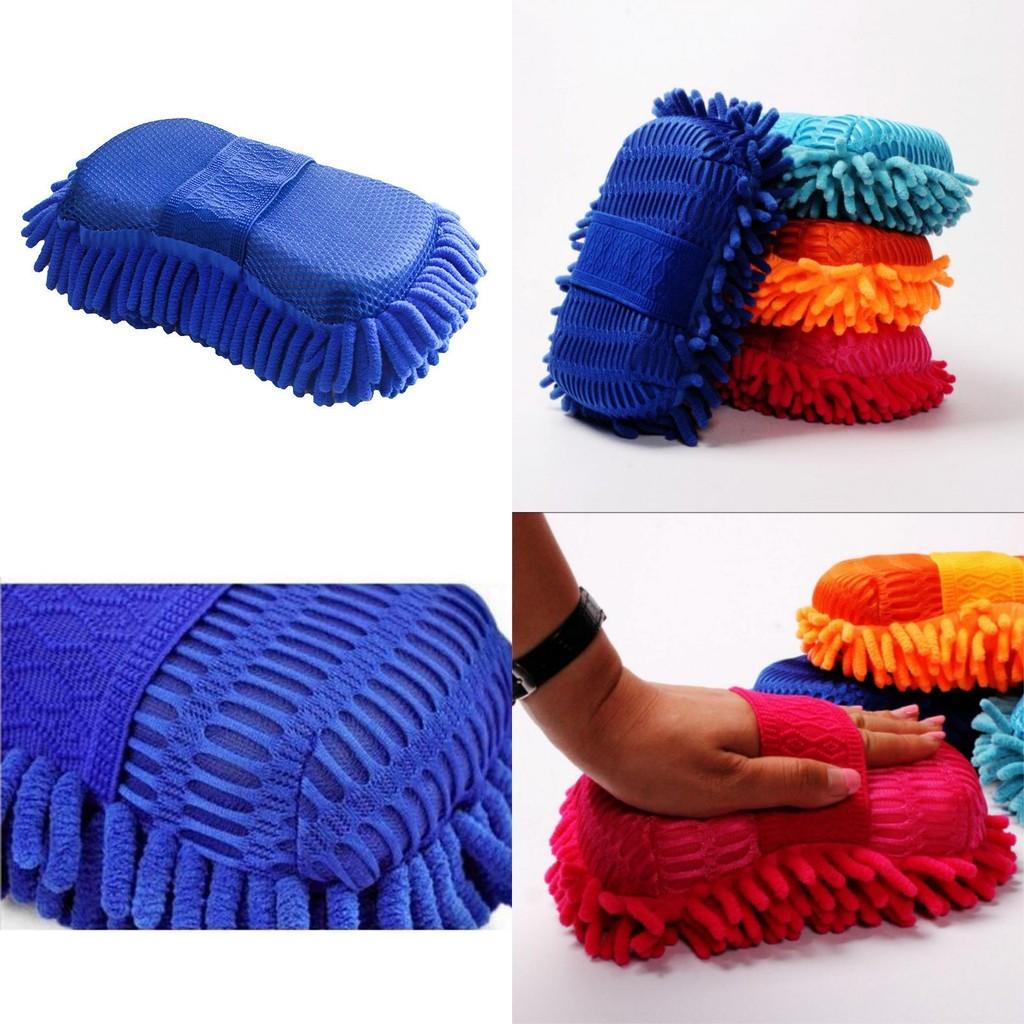 Premium Ultra Soft Microfiber Chenille Car Wash Sponge For Effortless Cleaning And Waxing