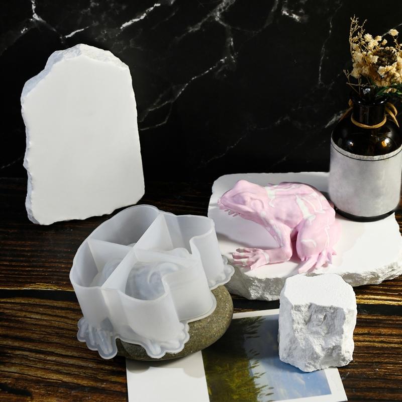 Silicone Wall and Desktop Frog Shape Mold Decorative Frog Sculpture Mold Frog Shaped Silicone Molds for Artistic Project