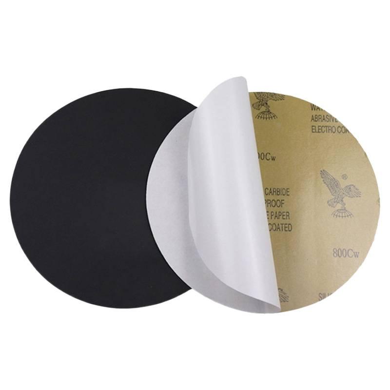 Eagle Brand Round Waterproof Metallographic Sandpaper with Adhesive Backing - 200/220/230mm for Polishing and Grinding.