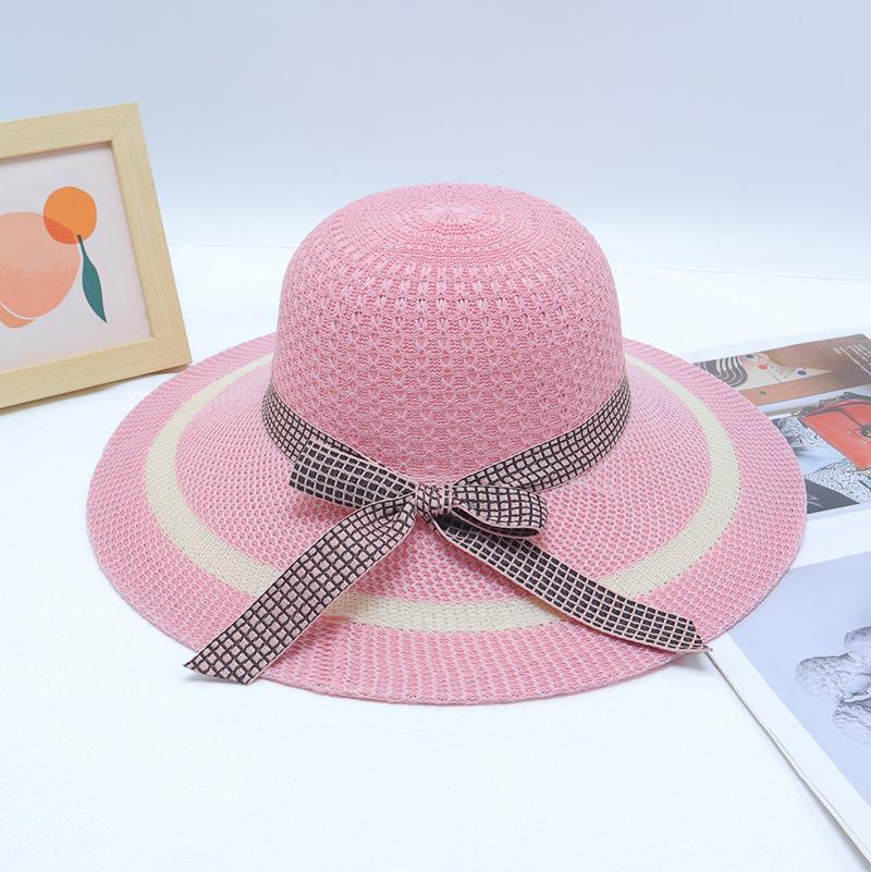 New Straw Hat Women's Outdoor Sunshade Sunscreen Hat Big Brim Trendy Vacation Beach Hat Breathable Cool Hat