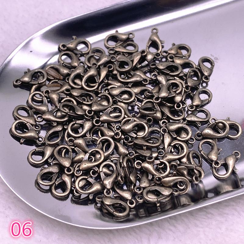 20 Stück 10/12/14mm Schmuckherstellung Lose Karabinerverschluss Klaue für Schmuckherstellung DIY Halskette Armband Zubehör