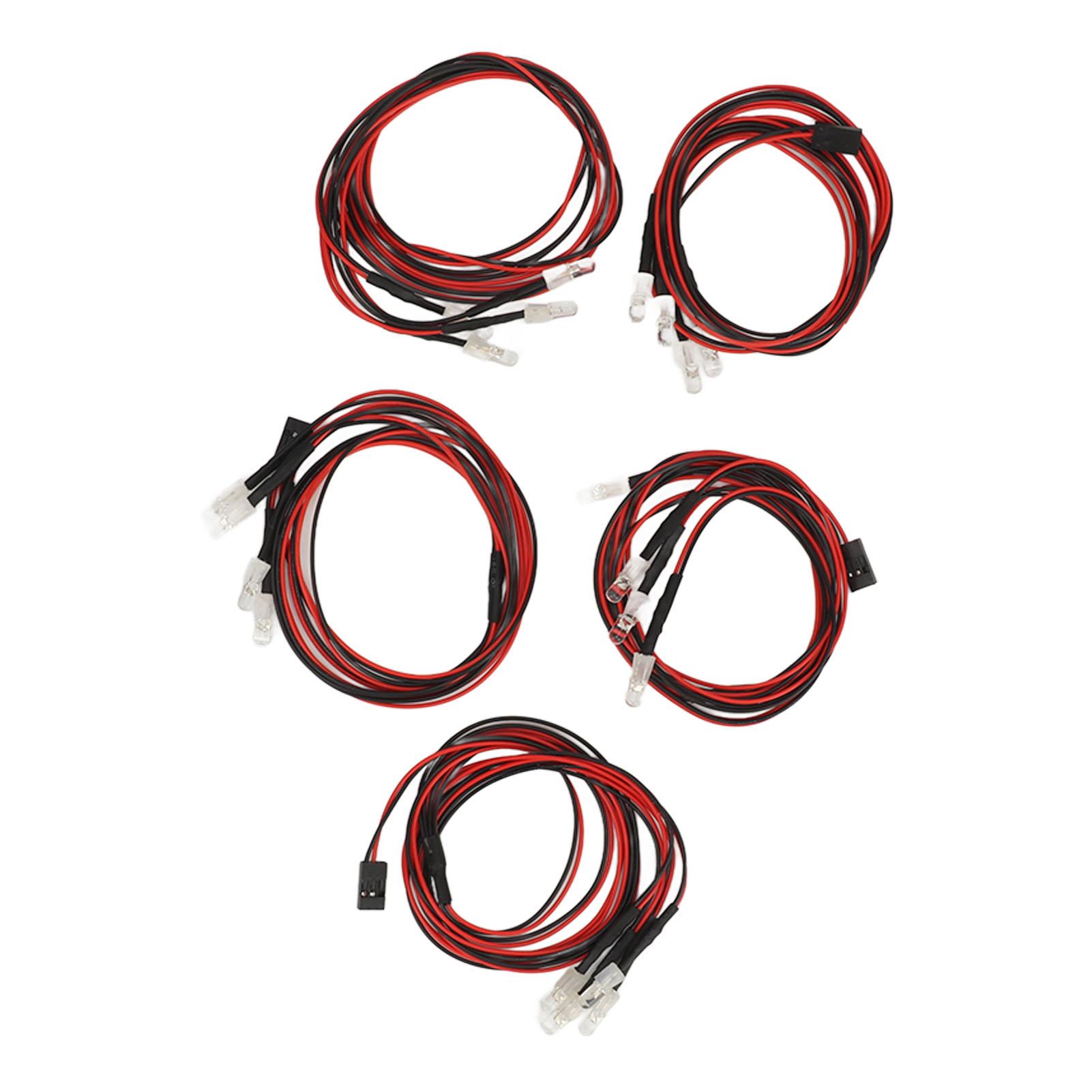 

5PCS RC Car Lights 4 LEDs Color Remote Control Car Lamp Universal Model Vehicle Light 5mm Bead