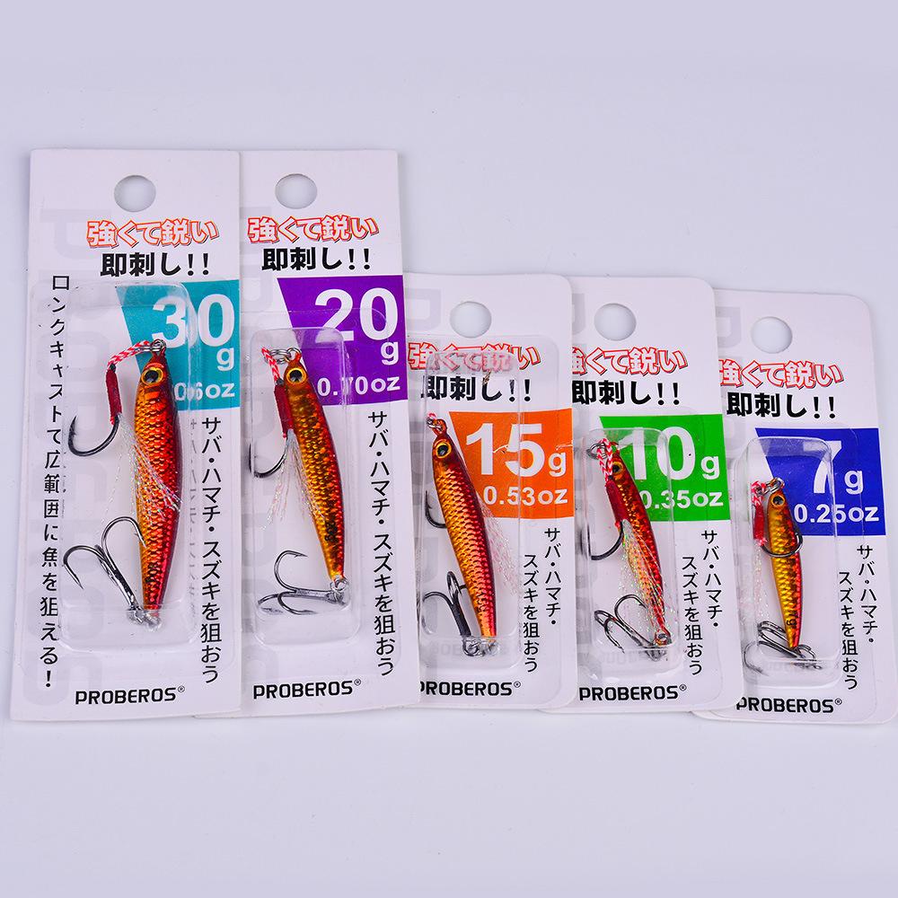 Talíř s návnadou Malá olovnatá ryba 7g 10g 15g 20g 30g Sladkovodní mořský rybolov Crossmouth Okoun Road Subsequin