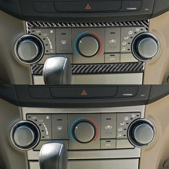 Fit For Highlander Carbon Fiber Interior Climate Control Frame Cover Trim