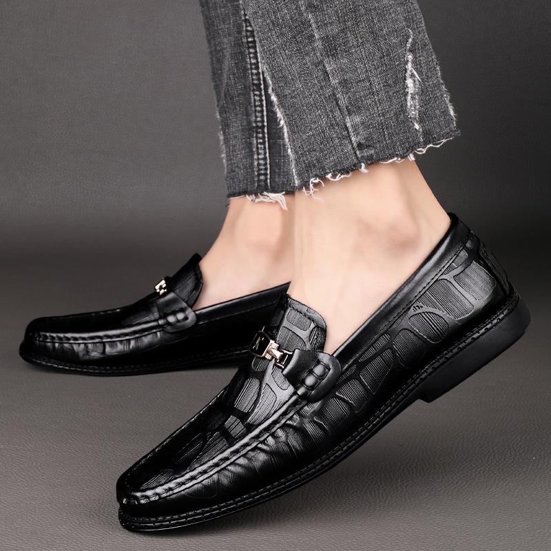 Echtes Leder Herren Freizeitschuhe Marke Fahrschuhe Herren Bequeme Slipper Herren Allround Mokassin Hohe Qualität Herren Flachschuhe
