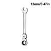 Flexible Pivoting Head Ratchet Wrench Spanner Garage Metric hand Tool 6mm-14mm For auto and Home Repair 1pcs
