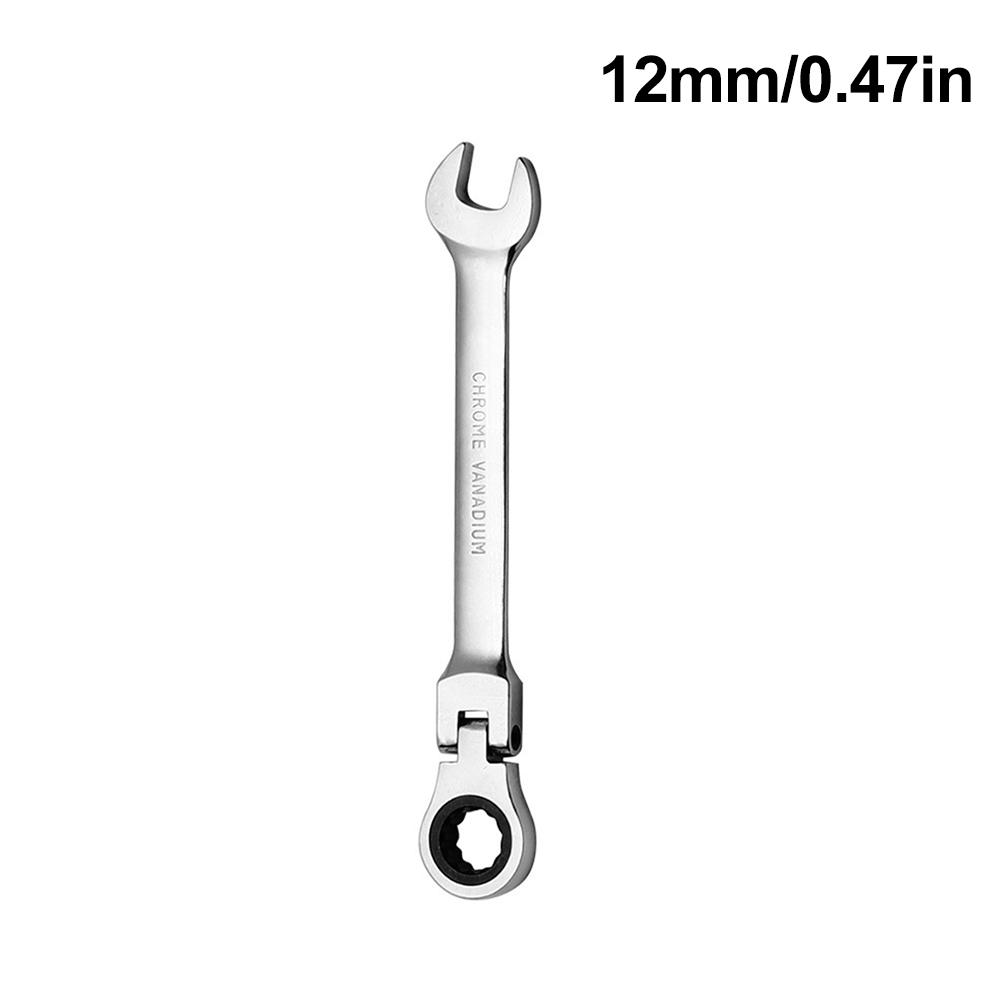 Flexible Pivoting Head Ratchet Wrench Spanner Garage Metric hand Tool 6mm-14mm For auto and Home Repair 1pcs