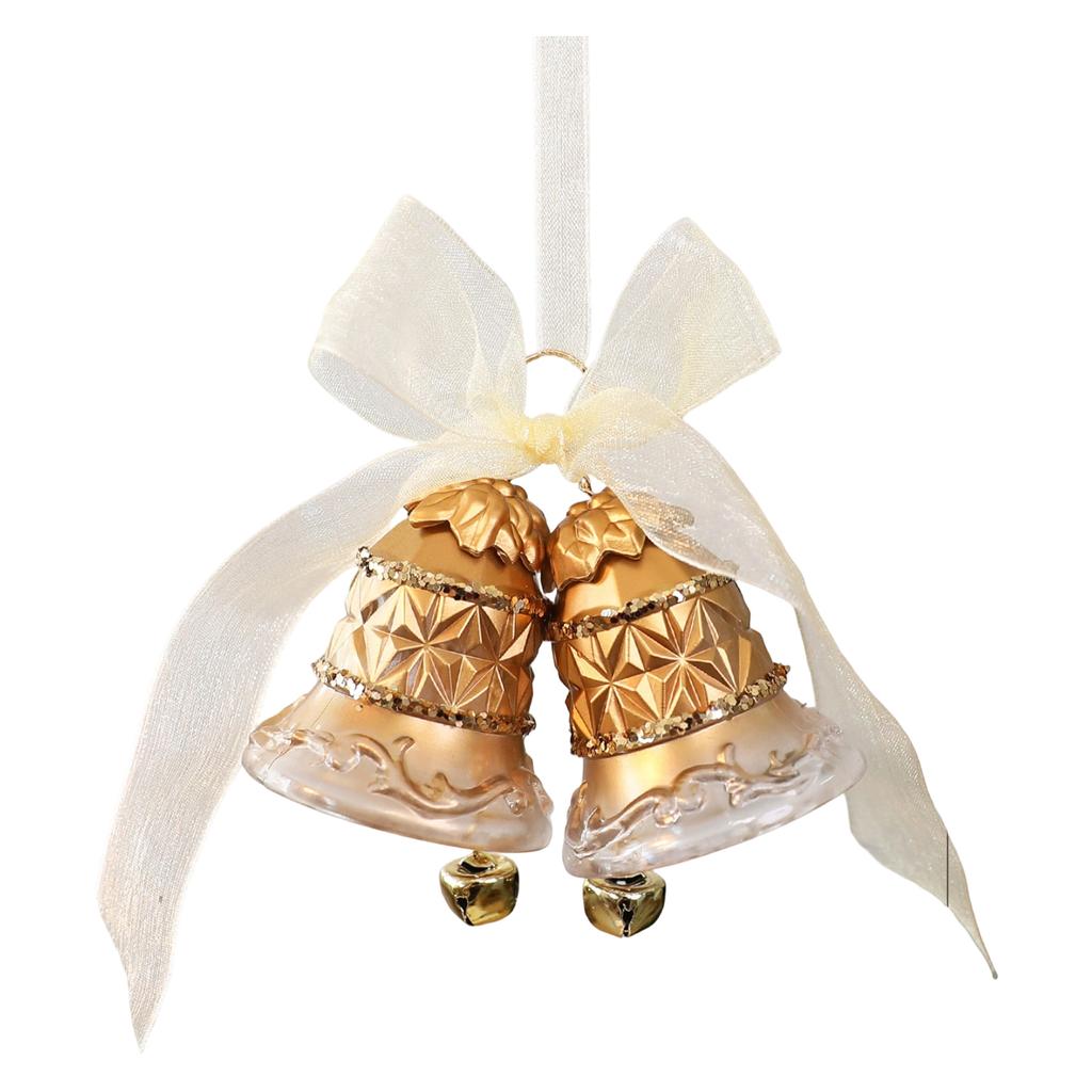 Gold Semi-Transparent Gradient Snowflake Christmas Tree Ornament for Holiday Hanging Decor